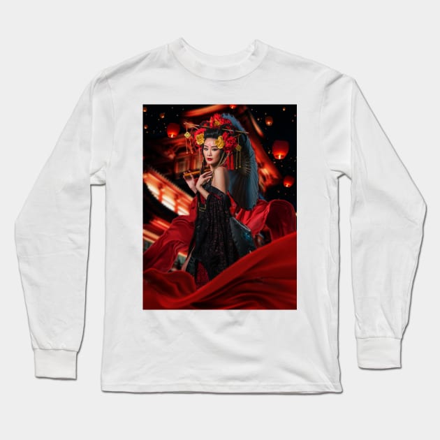 Queen of Hearts Long Sleeve T-Shirt by Fanbros_art